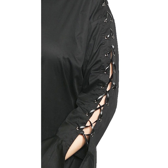 Gothic Steampunk Lace Up Sleeve Blouse Shirt Top - Picture 5 of 8